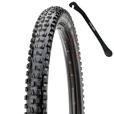 Minion DHF 27.5x2.60 Mountain Bike Tire with EXO+ Puncture Protection Bundle with Cycle Crew Tire Lever