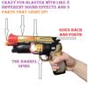 Large LED Light-Up Blaster with Sound (8.5) Adult Size Blade Runner Toy Pistol. Gold Silver and Black with Orange Tip. Batteries Included (2, Gold) view 2