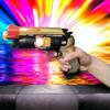 Large LED Light-Up Blaster with Sound (8.5) Adult Size Blade Runner Toy Pistol. Gold Silver and Black with Orange Tip. Batteries Included (2, Gold) view 3