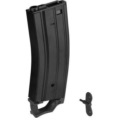 GoldenBall-Sentinel Gears 330 Rounds M4 / M16 High Cap Airsoft AEG Magazine w/Pull Tab - Black (Single)