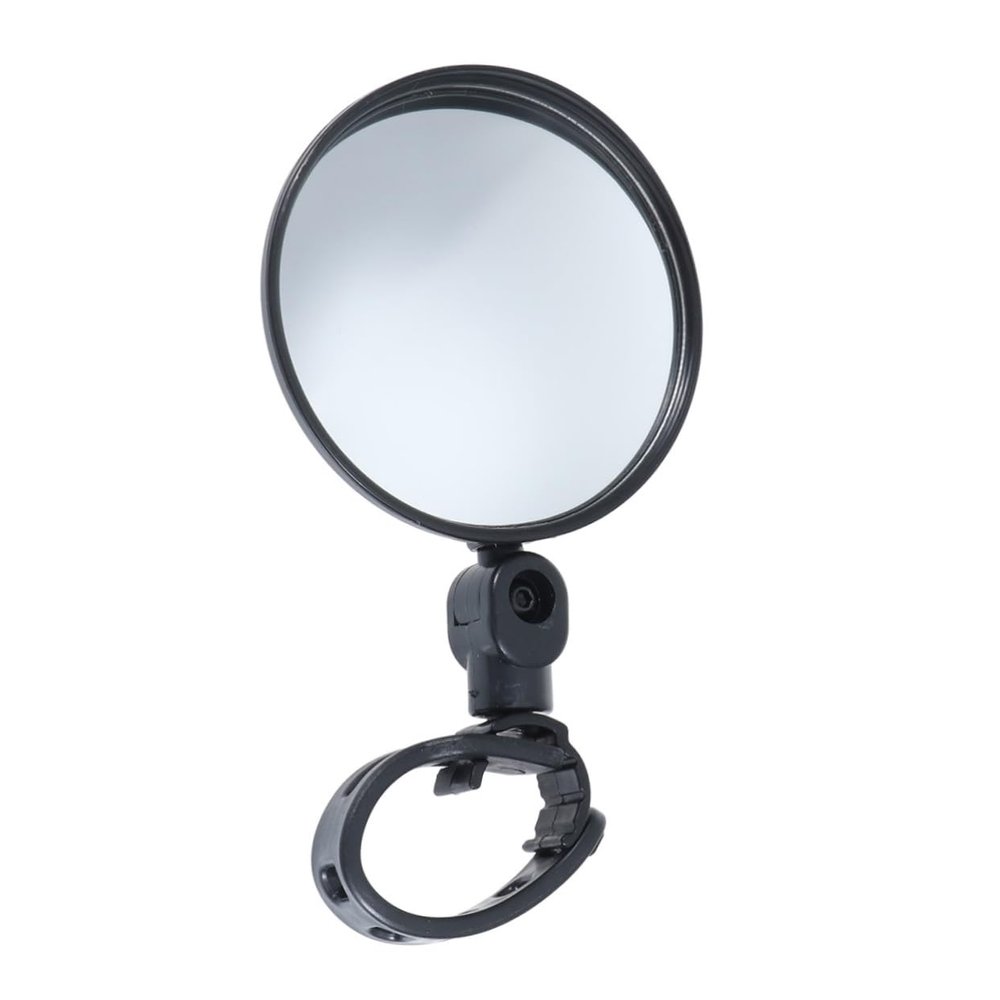 BESPORTBLE Rearview Mirror for Bike Silicone Handle Wide Angle Convex Lens Lightweight Design Easy Installation for Mountain and Road Cycling