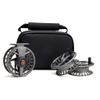 LAMSON | Liquid S-Series Size -3+ Fly Fishing Reel 3 Pack | All-Water | 1 Reel & 2 Bonus Spools + Carrying Case | Large Arbor, Powerful Sealed Drag, Pressure Cast Aluminum | Smoke | 2wt 3wt 4wt Size view 1