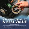 LAMSON | Liquid S-Series Size -3+ Fly Fishing Reel 3 Pack | All-Water | 1 Reel & 2 Bonus Spools + Carrying Case | Large Arbor, Powerful Sealed Drag, Pressure Cast Aluminum | Smoke | 2wt 3wt 4wt Size view 3