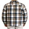 AIRNINE Men's Heavy Weight Quilted Lined Plaid Flannel Shirt Jacket (S to 5XL) (Ecru/Grey_1128, 2X-Large) view 3