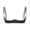 Alvivi Womens Sexy Satin Bras Spaghetti Straps Underwire Half Cup Push Up Lingerie Underwear Black Medium view 1