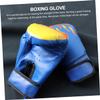 HONMEET 1 Pair Child Boxing Gloves Toddler Thai Kickboxing Gloves Boys and Girls Blue view 2