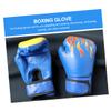 HONMEET 1 Pair Child Boxing Gloves Toddler Thai Kickboxing Gloves Boys and Girls Blue view 3