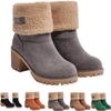 ZBYY Women's Chunky Ankle Booties Fur Lined Winter Warm Snow Boots Pump Slip On Western Boots Dressy Booties view 1