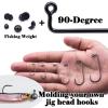 FishTrip 90-Degree Jig Hooks Fishing - 50pcs Aberdeen Long Shank Hook Jig Maker for Freshwater Saltwater Fly Tying 3/0 view 3