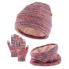 5 to 14Y Warm Gloves 3 Pieces Kids Girls Winter Hat Glove Scarf Sets Knit Cap Touchscreen Mitten Neck (Yellow, One Size) view 1