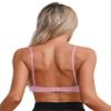 Alvivi Womens Sexy Satin Bras Spaghetti Straps Underwire Half Cup Push Up Lingerie Underwear Pink Medium view 2
