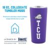 Decorvo Officially Licensed Collegiate Stainless Steel Tumbler - Double Walled Insulated Travel Tumbler with Slide Lid - 18 oz (Texas Christian Logo - Purple) view 3