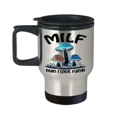 Creator's Cove Mushroom Mug Milf Man I Love Fungi Mug Travel Coffee Milf Cup, Gifts for Mushroom Lovers for Women Wife Girlfriend, Bioluminescent Mushroom Gifts