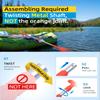 OCEANBROAD Telescoping Emergency Paddle 21''-42''Assembling Required Collapsible Paddles Aluminium Shaft for Kayaking Boating Canoeing River Tubing, Orange, 4 Paddles view 3