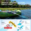 OCEANBROAD Telescoping Emergency Paddle 26''-54'' Collapsible Paddles Aluminium Shaft for Kayaking Boating Canoeing River Tubing, Blue, 1 Paddle view 3