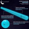 NiteSport Glow in The Dark Plastic Baseball Bat w/ 3 Glow in The Dark Plastic Baseballs Bundle UV Flashlight Included (Aquamarine) view 3