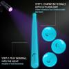 NiteSport Glow in The Dark Plastic Baseball Bat w/ 3 Glow in The Dark Plastic Baseballs Bundle UV Flashlight Included (Aquamarine) view 4