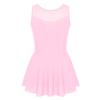 YOOJIA Kids Girls Sparkly Figure Ice Skating Leotard Dress Gymnastic Ballet Dance Dress Competition Leotard Jumpsuit Pink 8 view 1