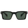Big Square Sunglasses Ins KOL Selfie Sun Glasses with Retro Full Thick Frame Eyewears UV400 Lens, Black With Green view 2