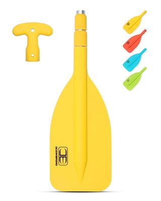 OCEANBROAD Telescoping Emergency Paddle 26''-54'' Collapsible Paddles Aluminium Shaft for Kayaking Boating Canoeing River Tubing, Yellow, 1 Paddle