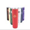 Decorvo Officially Licensed Collegiate Stainless Steel Tumbler - Double Walled Insulated Travel Tumbler with Slide Lid - 18 oz (Iowa St Logo - Red) view 2