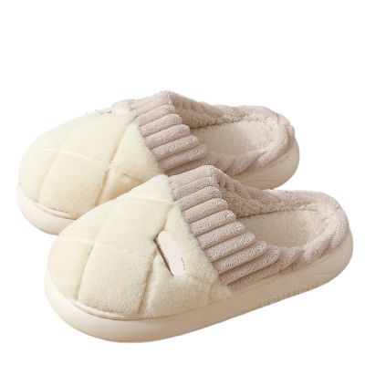 ALLC Women's Slippers Home Furry Slippers Winter Thick-Soled Slippers Plush Warm Unisex Slippers Indoor Home Cotton Slippers Indoor Warm Plush Bedroom Shoes (Color : B, Size : 7.5-8)