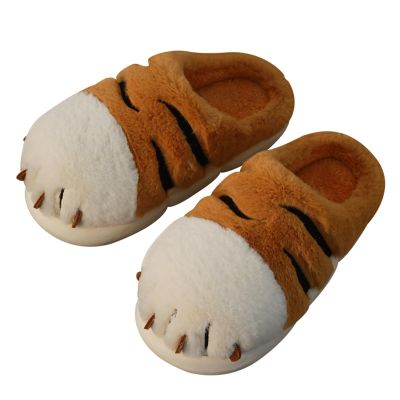 ALLC Women's Slippers Cotton Slippers Plush Slippers Home Indoor Slippers Thick Sole Comfortable Warm Outer Wear Cotton Slippers Indoor Warm Plush Bedroom Shoes (Color : A, Size : 7-8)