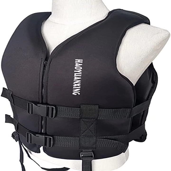 GDLHY Adult Kayak Vest High Buoyancy Swim Vest Women's Men's Adjustable Safety Jacket Great for Boating, Swimming, Watersports, & More(Black,X-Large)