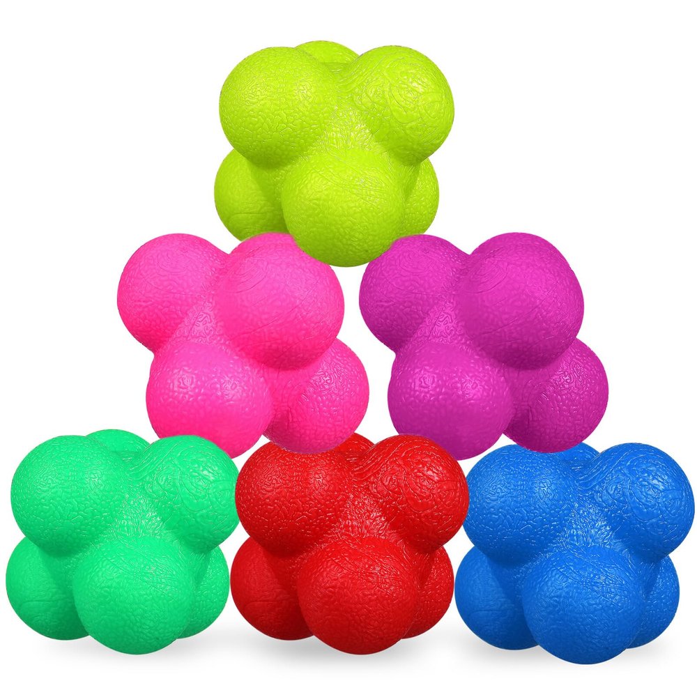 INOOMP 6pcs Hexagonal Agility Reaction Sports Training Equipment for Hand-Eye Coordination Improvement and Agility Skills for All Ages and Skill Levels