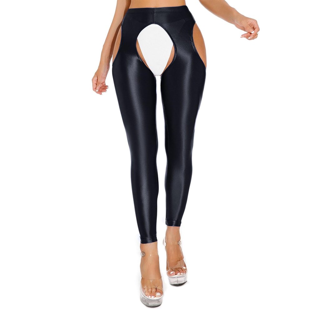 Agoky Women's High Waist Gym Leggings Tights Hollow Compression Workout Yoga Pants Black&Typeb Medium