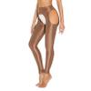 Agoky Women's High Waist Gym Leggings Tights Hollow Compression Workout Yoga Pants Coffee&Typeb Medium view 2