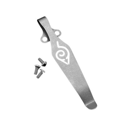 1PC Deep Carry Pocket Clip Fits with 3 Pieces Steel Screws, CNC Titanium Back Clip