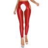 Agoky Women's High Waist Gym Leggings Tights Hollow Compression Workout Yoga Pants Red&Typeb Medium view 1