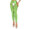 Agoky Women's High Waist Gym Leggings Tights Hollow Compression Workout Yoga Pants Fluorescent Green&Typeb Medium view 3
