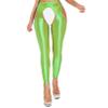Agoky Women's High Waist Gym Leggings Tights Hollow Compression Workout Yoga Pants Fluorescent Green&Typeb Medium view 4