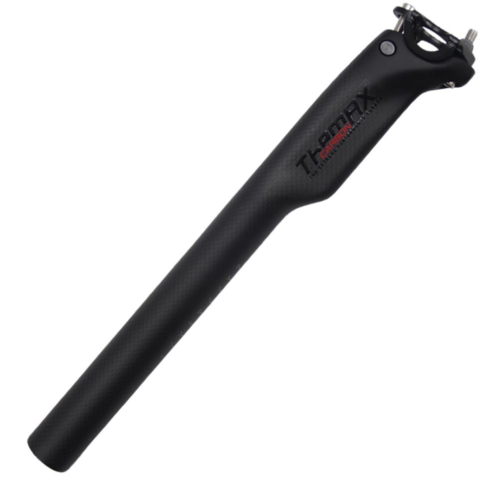Bike Seat Post,Alfa Pasca Carbon Fiber Seat Post 27.2/30.8/31.6mm Offset Bicycle Seatpost 30.8 3K Matte 350/400mm for Mountain Bike Road Bikes MTB BMX Accessories