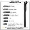 Bike Seat Post,Alfa Pasca Carbon Fiber Seat Post 27.2/30.8/31.6mm Offset Bicycle Seatpost 30.8 3K Matte 350/400mm for Mountain Bike Road Bikes MTB BMX Accessories view 2