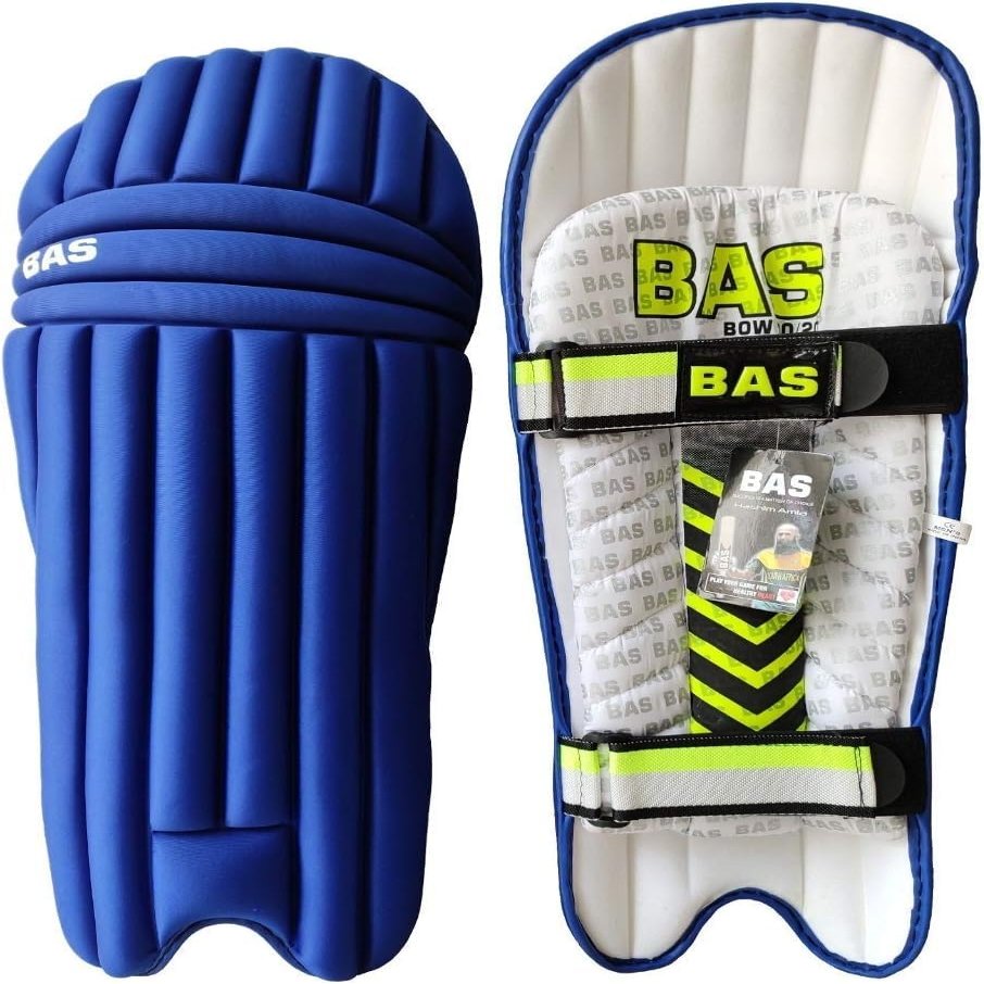 Bas Vampire Bow 20/20 Msd Light Weight Batting Leg Guard for Men (Blue) (Youth Size)
