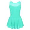 YOOJIA Kids Girls Sparkly Figure Ice Skating Leotard Dress Gymnastic Ballet Dance Dress Competition Leotard Jumpsuit Mint Green 6 view 1