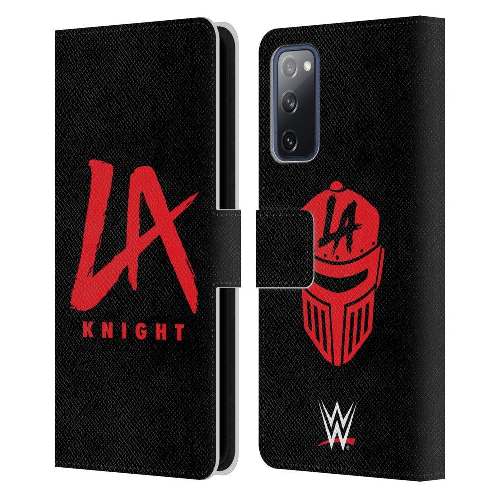 Head Case Designs Officially Licensed WWE Logo LA Knight Leather Wallet Case Compatible with Samsung Galaxy S20 FE / 5G