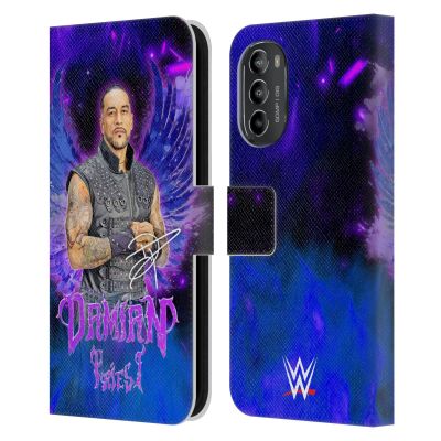 Head Case Designs Officially Licensed WWE Portrait Damian Priest Leather Book Wallet Case Cover Compatible with Motorola Moto G82 5G