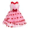 Baby Girls My 1st Valentine's Day Dress Toddler Infant First Birthday Outfit Kids Halter Backless Bowknot Tutu Tulle Love Heart Dresses for Wedding Bridesmaid Pageant Party Red Love Heart 2-3T view 1