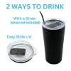 Decorvo Officially Licensed Collegiate Stainless Steel Tumbler - Double Walled Insulated Travel Tumbler with Slide Lid - 18 oz (Indiana - Black) view 4