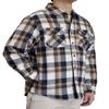 AIRNINE Men's Heavy Weight Quilted Lined Plaid Flannel Shirt Jacket (S to 5XL) (Ecru/Grey_1128, X-Large) view 2