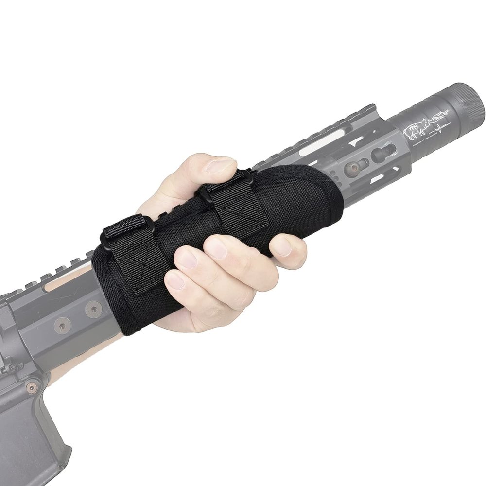 newganbo Rail Rap Gun Rail Cover Rail Wrap Heavy Heat Shield Gear Wrap Hand Protective Fit Slim Rail to Quad Rails or Larger Diameter Rails (6 7.5 inches)
