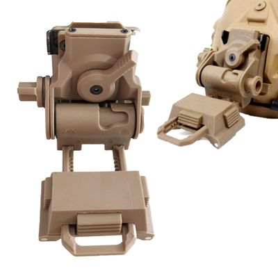 L4G24 Plastic Helmet NVG Mount,Tactical Helmet L4G24 Adapter Night-Vision Goggles Mount Stent for PVS15/18 Night Vision Goggles (Brown)