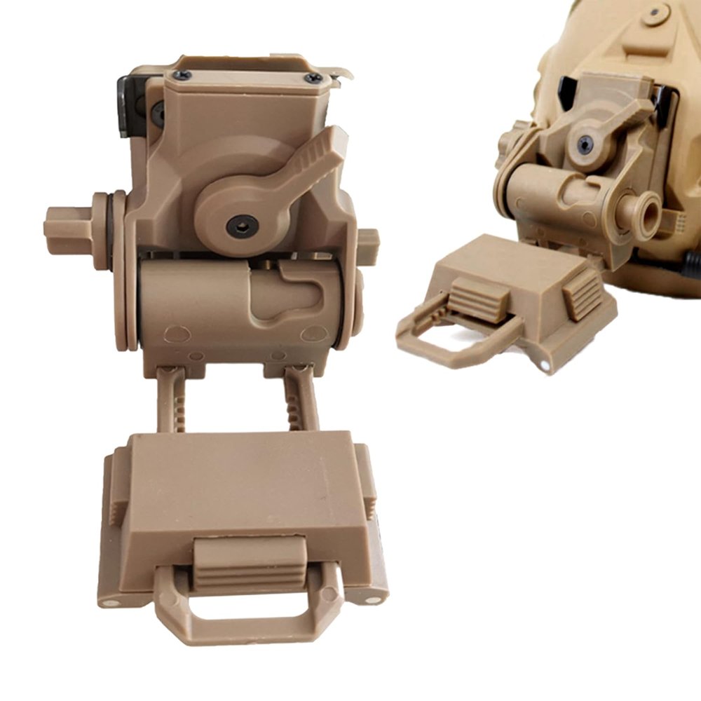 L4G24 Plastic Helmet NVG Mount,Tactical Helmet L4G24 Adapter Night-Vision Goggles Mount Stent for PVS15/18 Night Vision Goggles (Brown)