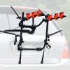 3-Bike Hitch Mount Rack, Trunk Mount Bike Rack Bicycle Hatchback Carrier, Tiltable Foldable Bicycle Carrier Racks with No-Wobble Buckles and Straps, for Partially SUV Sedan Minivan view 1