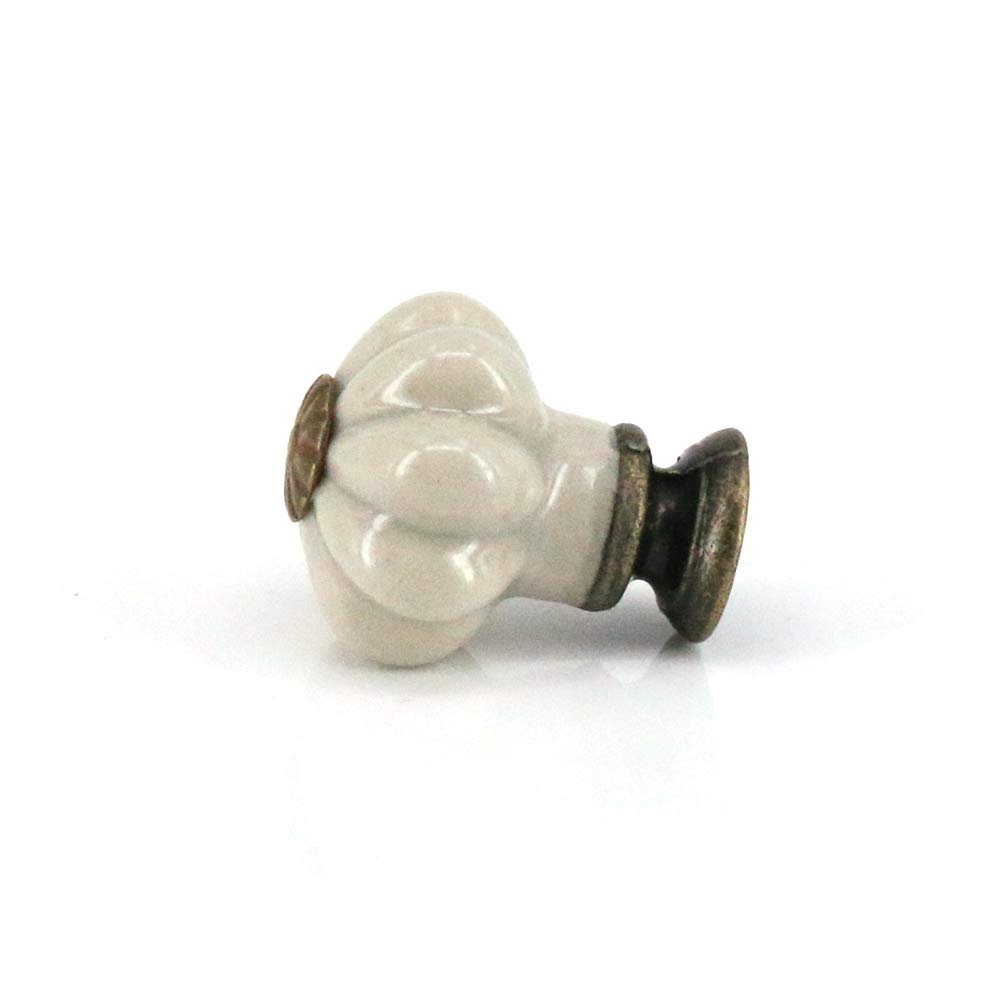Southst 8xClassic Ceramics Pumpkin Knobs Furniture Drawer Wardrobe Kit Cabinets Cupboard Dresser Handles Room Pull Knobs