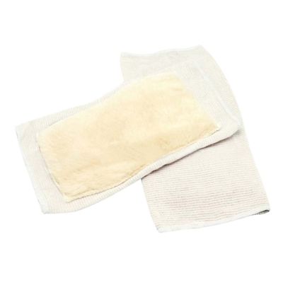 KALLORY 1pair Thicken Artificial Wool Knee Pads Warm Thermal Support Sleeves for Joint during Dance Yoga and Winter Sports